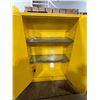 Image 2 : ULINE H-1564S-Y YELLOW 43"W X 18"D X 65"H INDUSTRIAL 2 DOOR 45 GAL FLAMMABLE LIQUID STORAGE CABINET