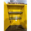 Image 2 : ULINE H-1564S-Y YELLOW 43"W X 18"D X 65"H INDUSTRIAL 2 DOOR 45 GAL FLAMMABLE LIQUID STORAGE CABINET