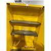 Image 2 : ULINE H-1564S-Y YELLOW 43"W X 18"D X 65"H INDUSTRIAL 2 DOOR 45 GAL FLAMMABLE LIQUID STORAGE CABINET