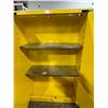 Image 2 : ULINE H-1564S-Y YELLOW 43"W X 18"D X 65"H INDUSTRIAL 2 DOOR 45 GAL FLAMMABLE LIQUID STORAGE CABINET