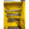 Image 2 : ULINE H-1564S-Y YELLOW 43"W X 18"D X 65"H INDUSTRIAL 2 DOOR 45 GAL FLAMMABLE LIQUID STORAGE CABINET