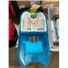 Image 4 : LOT OF ASSORTED FIRST AID SUPPLIES INCLUDING PORTABLE EYE WASH STATION, WOOL BLANKET, DISPOSABLE