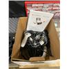 Image 2 : BOX OF ASSORTED LASER SCANNERS AND 4 ASSORTED HARDWARE ORGANIZERS WITH CONTENTS