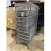 Image 2 : ULINE 4 TIER METRO STYLE 47"W X 24"D X 70"H MOBILE 2 DOOR TRANSPORT HOLDING CAGE