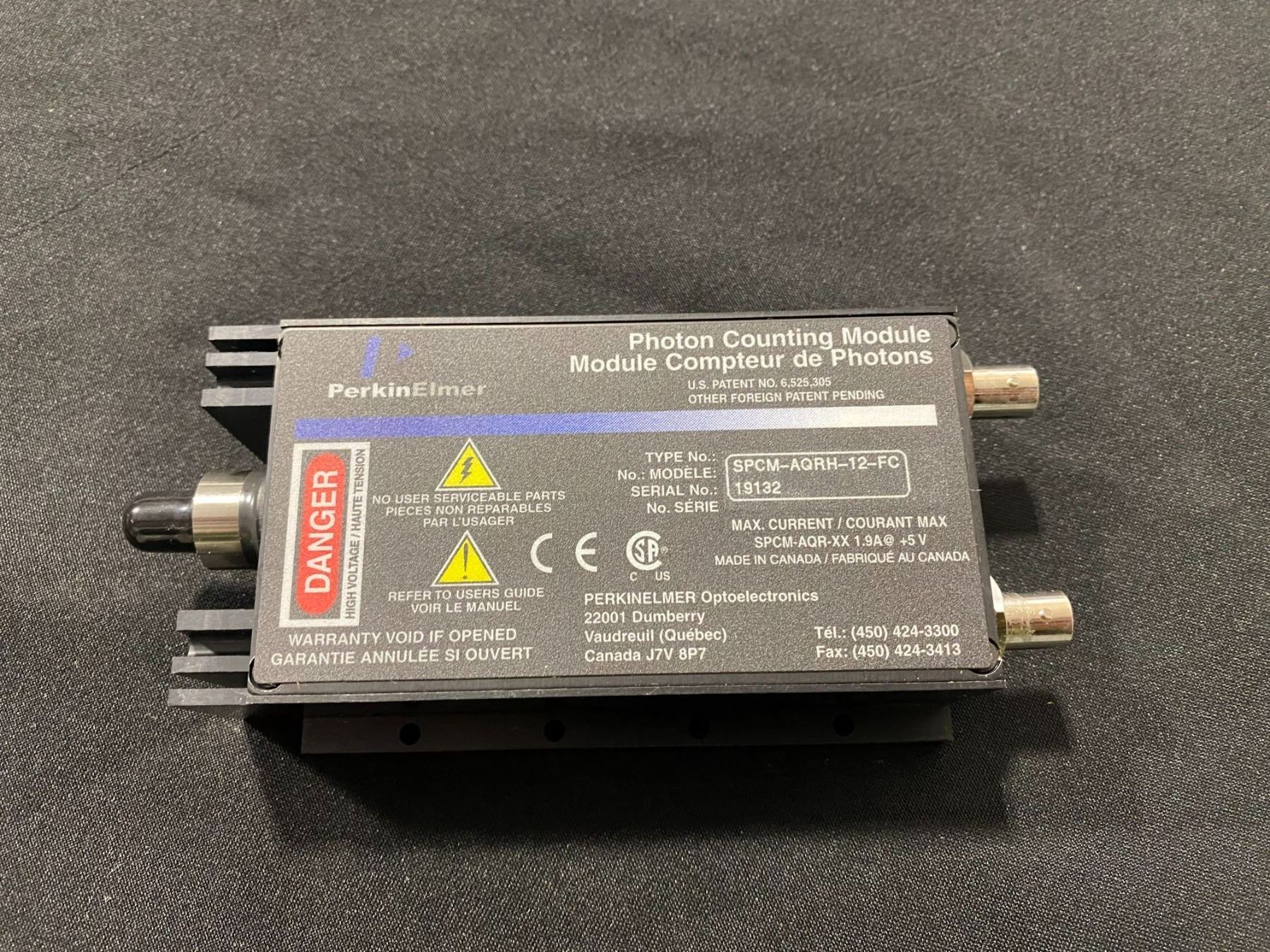 PERKINELMER SPCM-AQRH-12-FC COMMERCIAL LABORATORY PHOTON COUNTING MODULE
