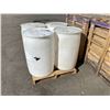 Image 2 : PALLET OF 4 EMPTY WHITE PLASTIC STORAGE BARRELS