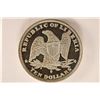 Image 2 : 2000-S LIBERIA  SILVER $10 WITH TONING 1 0Z. .999