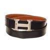 Image 1 : Hermes Black Brown Leather H Belt