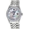 Image 1 : Rolex Mens Stainless Steel Mother Of Pearl Diamond 36MM Oyster Perpetual Datejus