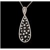 Image 1 : 14KT White Gold 1.72 ctw Diamond Pendant With Chain