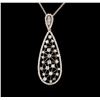 Image 1 : 14KT White Gold 1.72 ctw Diamond Pendant With Chain