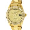 Image 2 : Rolex Mens 18K Yellow Gold 1.0 ctw Channel Set Diamond Day Date President Wristw