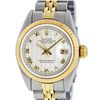 Image 1 : Rolex Ladies Quickset 2 Tone 18K White Pyramid Roman Datejust Wristwatch