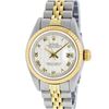 Image 2 : Rolex Ladies Quickset 2 Tone 18K White Pyramid Roman Datejust Wristwatch