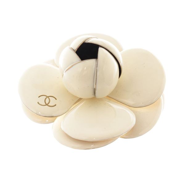 Chanel Ivory Camellia Flower Brooch