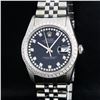 Image 1 : Rolex Mens Stainless Steel Black String Diamond 36MM Oyster Perpetual Datejust