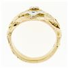 Image 8 : Mens Antique Art Nouveau 14k Two Tone Gold Masonic Round Diamond Dual Nymph Ring