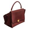 Image 2 : Celine Burgundy Leather Suede Trapeze Tote Bag