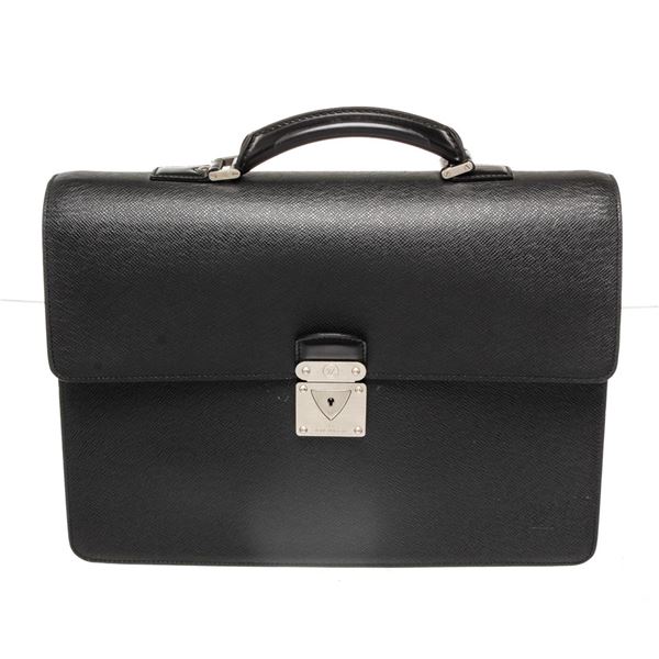 Louis Vuitton Black Taiga Leather Robusto Briefcase Bag