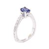 Image 4 : 1.09 ctw Blue Sapphire Solitaire Ring - 14KT White Gold