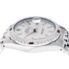 Image 7 : Rolex Mens Stainless Steel Silver Index Diamond & Ruby 36MM Datejust Wristwatch