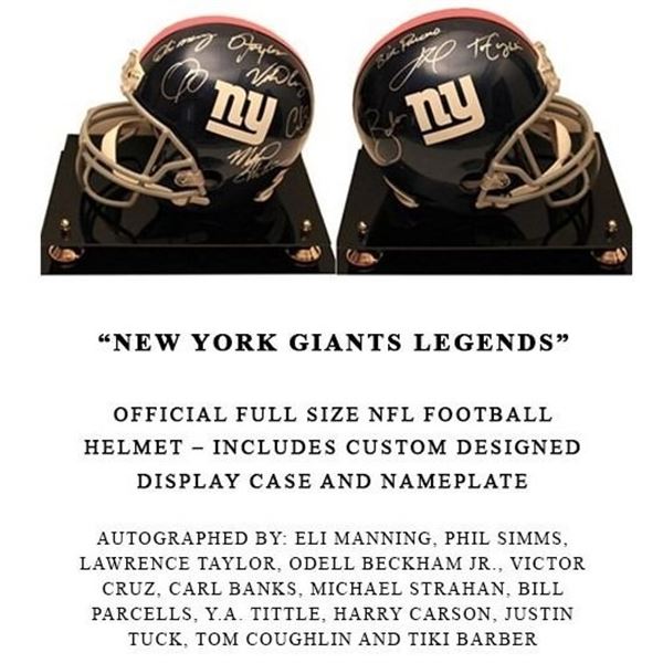 Autographed New York Giants Helmet
