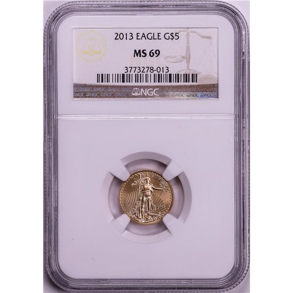 2013 $5 American Gold Eagle Coin NGC MS69