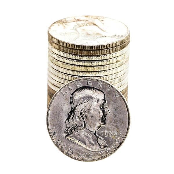 Roll of (20) Brilliant Uncirculated 1963-D Franklin Half Dollar Coins