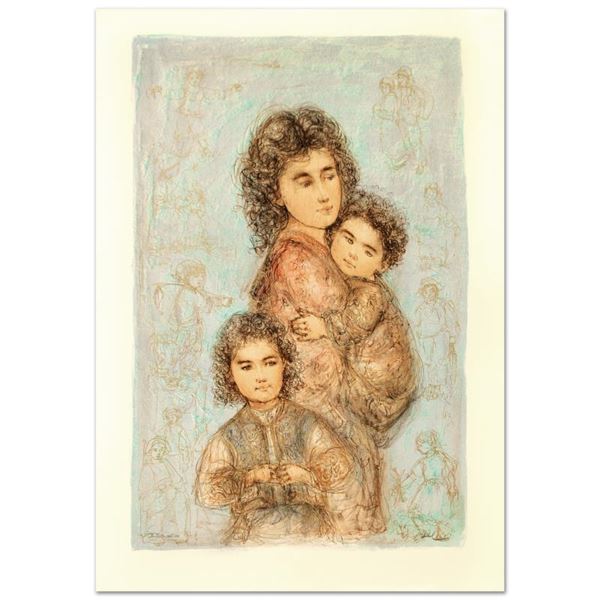Hibel (1917-2014) "Catherine And Children" Limited Edition Lithograph On Paper