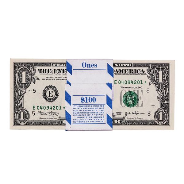 Pack of (100) Consecutive 2003 $1 Federal Reserve STAR Notes Richmond