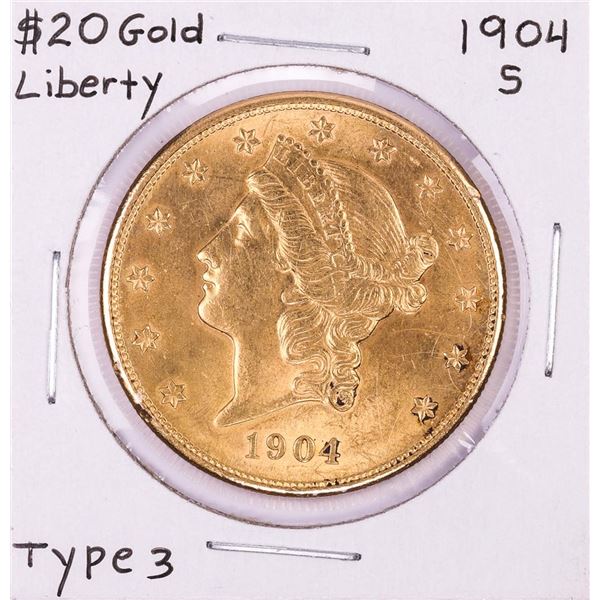 1904-S $20 Liberty Head Double Eagle Gold Coin