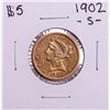 Image 1 : 1902-S $5 Liberty Head Half Eagle Gold Coin