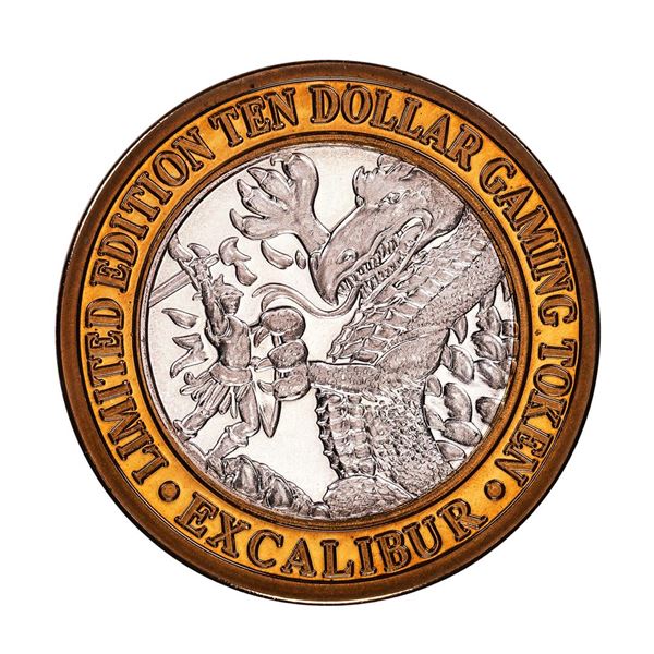 .999 Silver Excalibur Las Vegas, NV $10 Casino Limited Edition Gaming Token