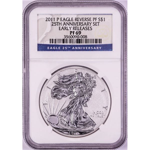 2011-P $1 Reverse Proof American Silver Eagle Coin NGC PF69 Early Releases