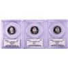 Image 1 : Lot of (3) 2004-S Proof Silver State Quarter Coins PCGS PR69DCAM