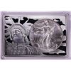 Image 1 : 1996 $1 American Silver Eagle Coin & 2oz Silver Bar Set