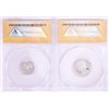 Image 2 : Set of 2014 Proof 1/10 & 1/4 oz Platinum JFK Apollo 11 Anniversary Medals ANACS MS68
