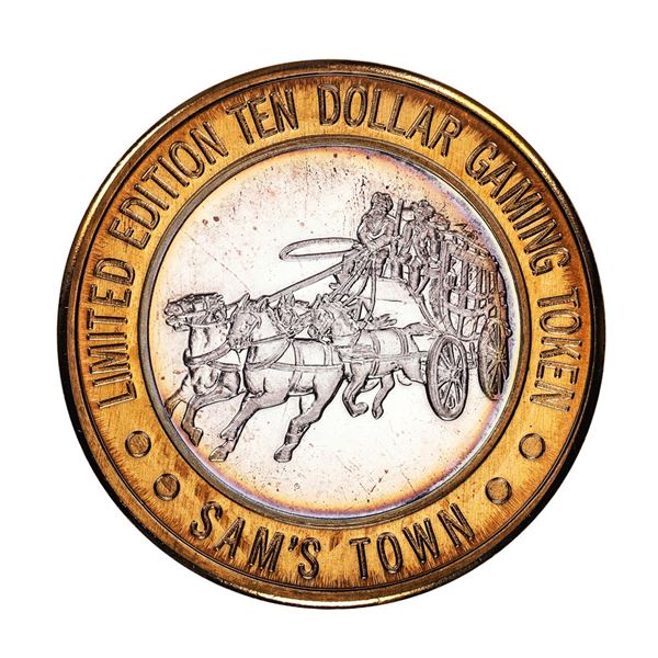 .999 Silver Sam's Town Las Vegas, Nevada $10 Limited Edition Casino Gaming Token