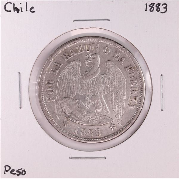 1883 Chile Peso Silver Coin
