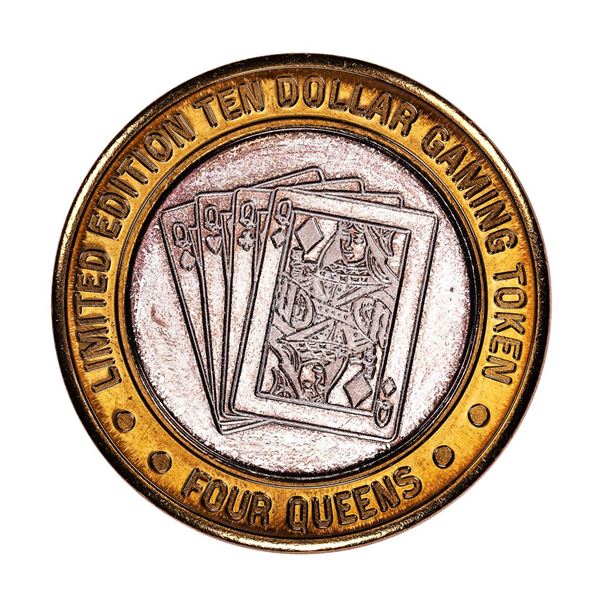 .999 Silver 4 Queens Hotel and Casino $10 Casino Limited Edition Gaming Token
