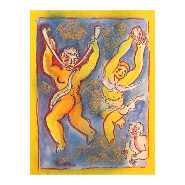 Ensrud Original "La Danse" Original Mixed Media On Board