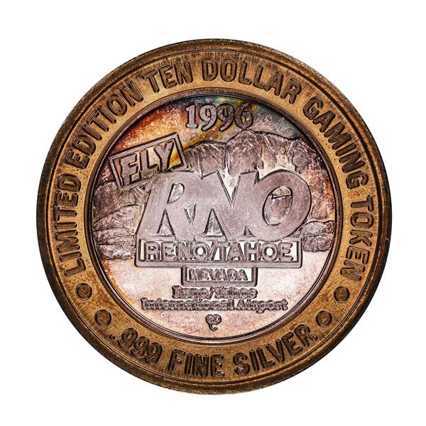 .999 Silver Fly RNO Reno Tahoe $10 Casino Limited Edition Gaming Token