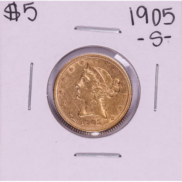 1905-S $5 Liberty Head Half Eagle Gold Coin