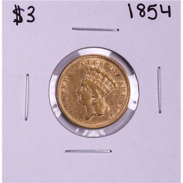 1854 $3 Indian Princess Head Gold Coin