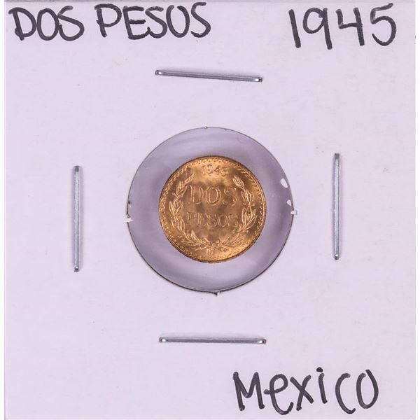 1945 Mexico Dos Pesos Gold Coin