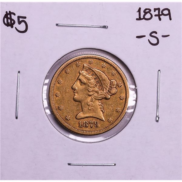 1879-S $5 Liberty Head Half Eagle Gold Coin