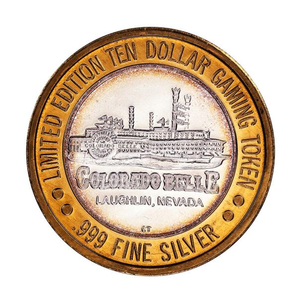 .999 Silver Colorado Belle Laughlin, Nevada $10 Casino Limited Edition Gaming Token