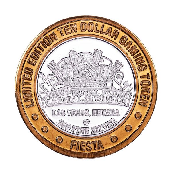 .999 Silver Fiestas Slothouse Las Vegas $10 Casino Limited Edition Gaming Token