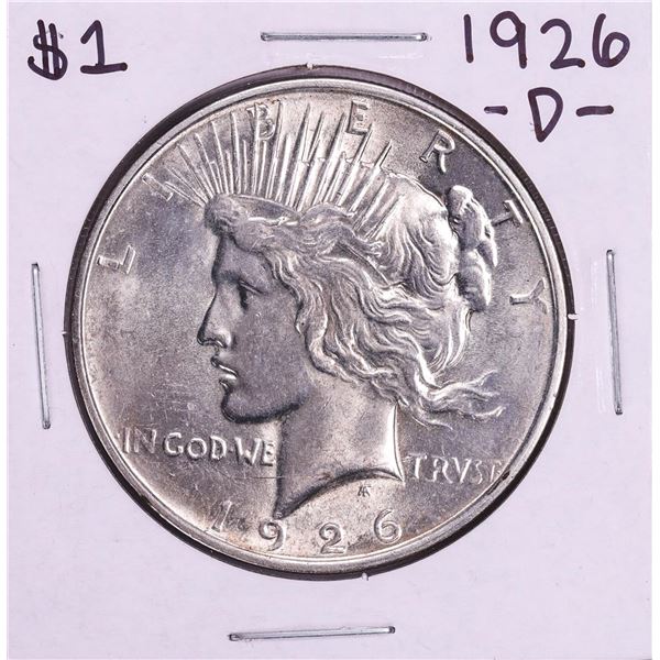 1926-D $1 Peace Silver Dollar Coin