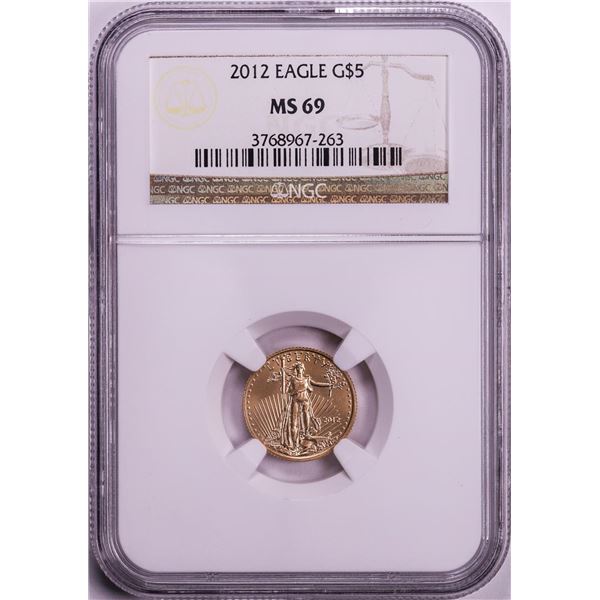 2012 $5 American Gold Eagle Coin NGC MS69